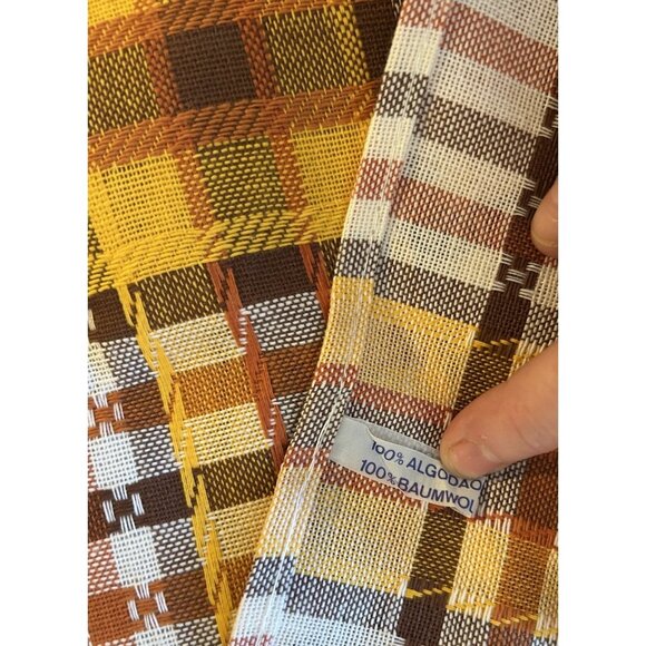 Kitchen Dish Towel Set 2 NOS Textured Woven Cotton Brown Rust Stripe Germany Vtg - Picture 5 of 8